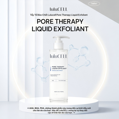 Serum Tẩy Tế Bào Chết Lulucell Pore Therapy Liquid Exfoliant 400ml (Chai)