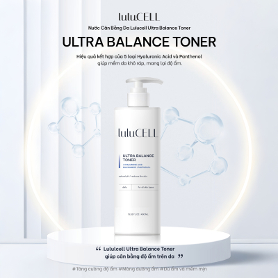 Toner Cân Bằng PH Lulucell Ultra Balance Toner 400ml (Chai)