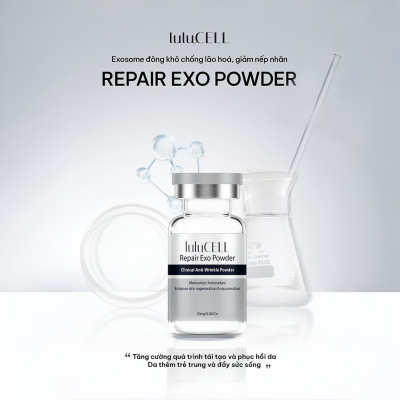 Meso Exosome đông khô Lulucell Repair Exo Powder 60mgx5- Hộp