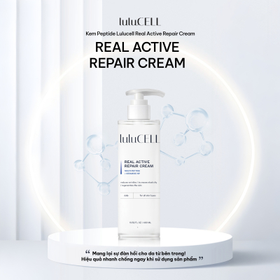 Kem Peptide Phục Hồi Da Lulucell Real Active Repair Cream 400ml (Chai)