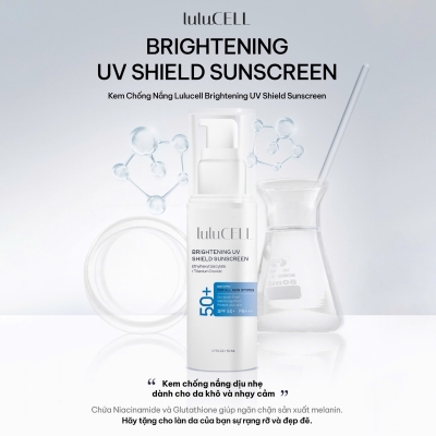  Kem chống nắng trắng da SPF50+ Lulucell Brightening UV Shield Sunscreen 50ml