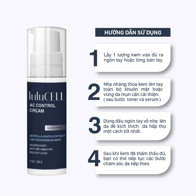 Kem hỗ trợ giảm mụn, giảm viêm da AC control Cream 30g (Chai)