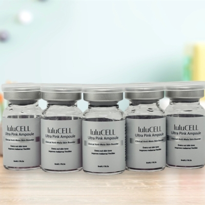 Meso trắng da, trị nám Lulucell Ultra Pink Ampoule 5mlx5- Hộp 
