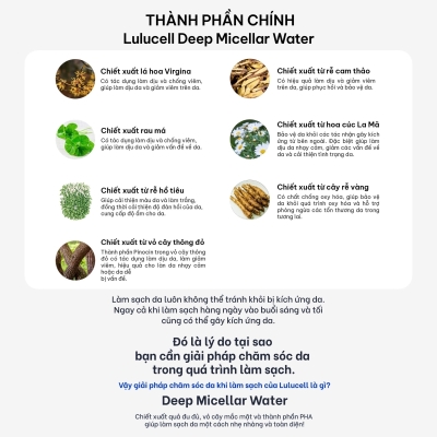 Nước Tẩy Trang Lulucell Deep Micellar Water 200ml