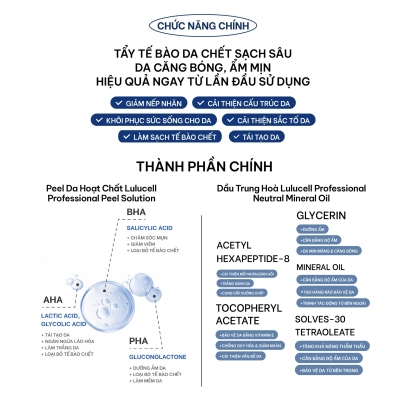  Bộ Peel da căng bóng peel và oil 5mlx2