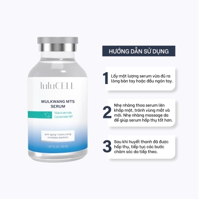 Serum điện di lăn kim căng bóng, chống lão hoá Lulucell Mulkwang MTS Serum 50ml