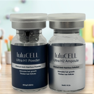 Set Meso mọc tóc Lulucell ( bột & dung dịch) Ultra Hair Grow Powder Lulucell Ultra Hair Grow Solution 60mg và 3ml (Bộ)