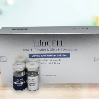 Set Meso mọc tóc Lulucell ( bột & dung dịch) Ultra Hair Grow Powder Lulucell Ultra Hair Grow Solution 60mg và 3ml (Bộ)