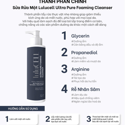 Sữa rửa mặt Lulucell Ultra Pure Foaming Cleanser 150ml