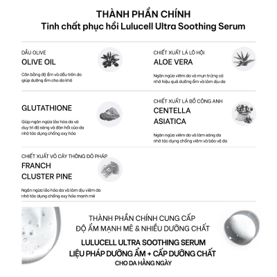 Serum B5 Phục Hồi Lulucell Ultra Soothing Serum 50ml